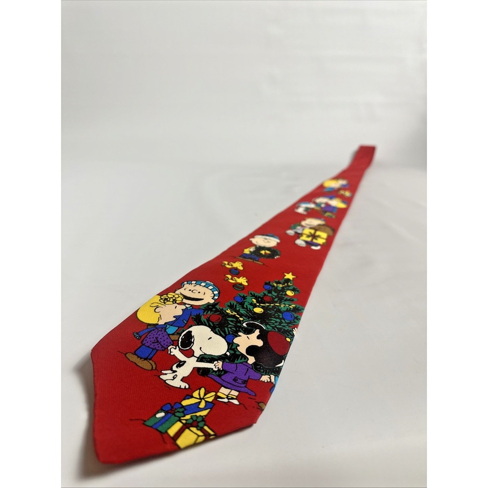 Vintage Peanuts Snoopy Charlie Brown Christmas Necktie Have A Cool Yule Tie